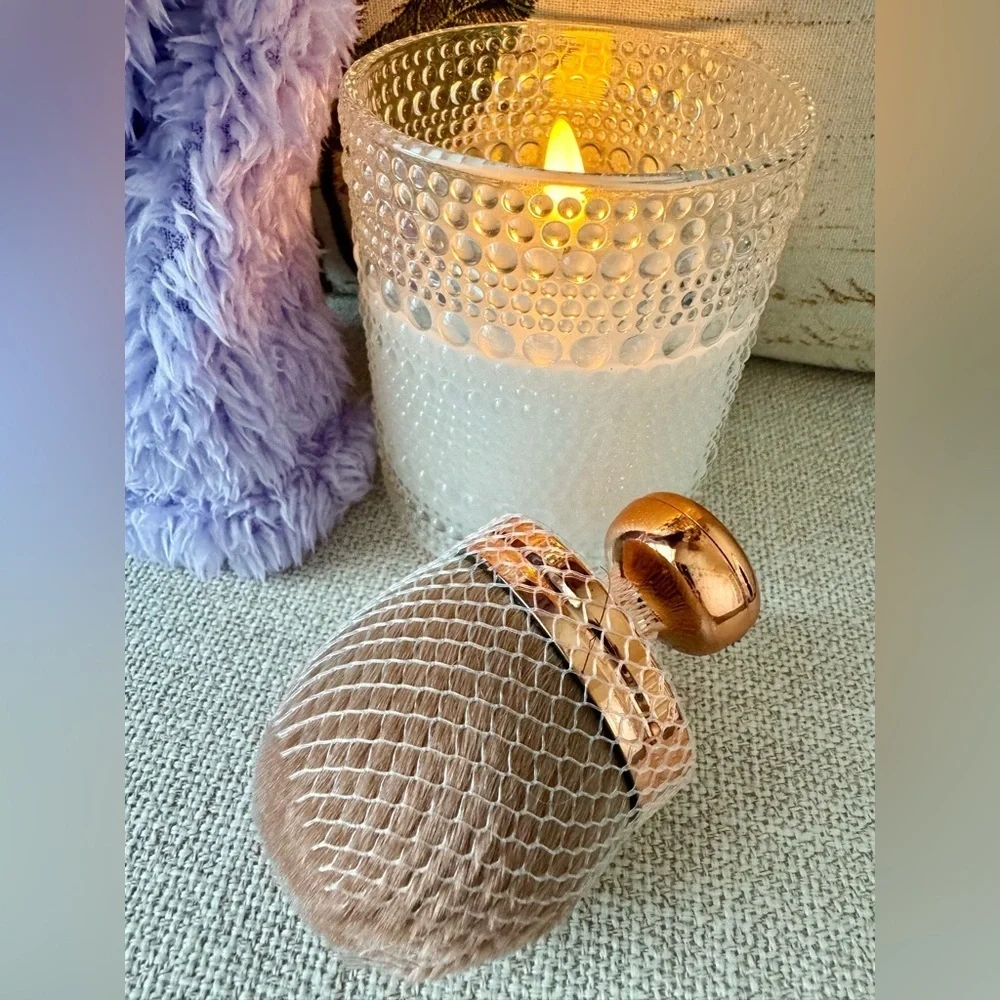 New Women’s Wide Rose Gold Color Makeup or Body Product Brush with Soft Bristles